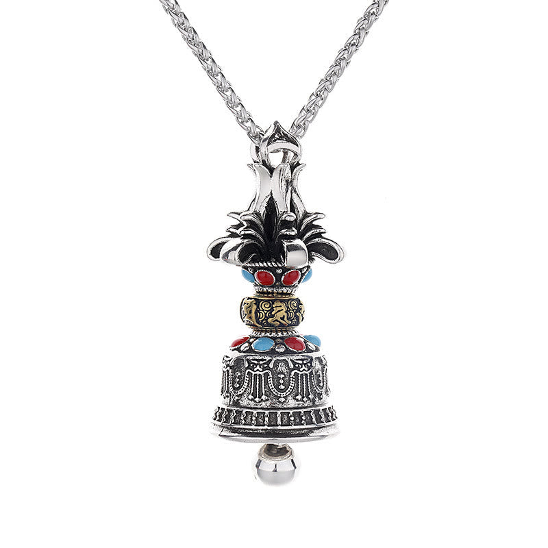 KarmaRipple's Tibetan Om Mani Padme Hum Dorje Vajra Bell Strength Pendant Necklace p4