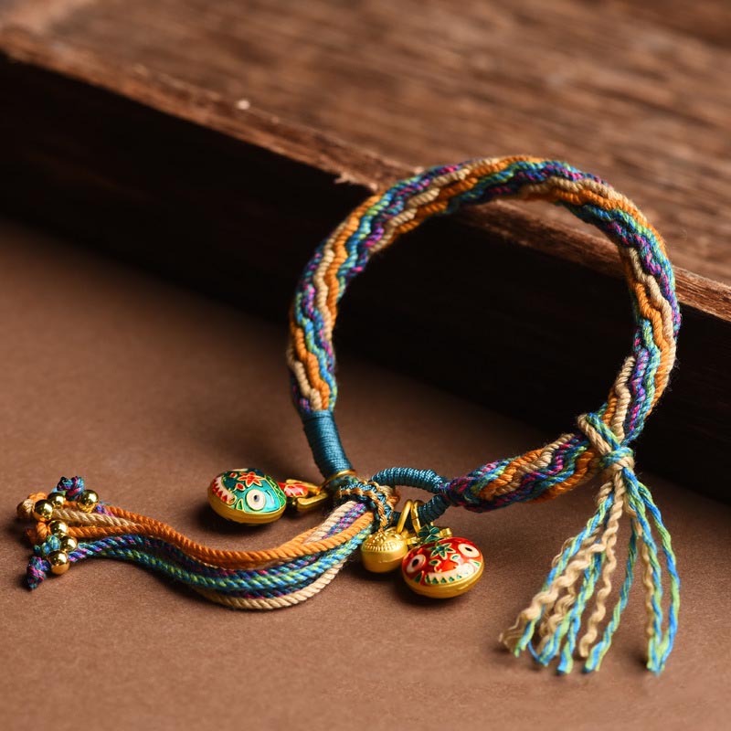 KarmaRipple's Gold Swallowing Beast Family Fortune Reincarnation Weave Braid Colorful String Bracelet p9