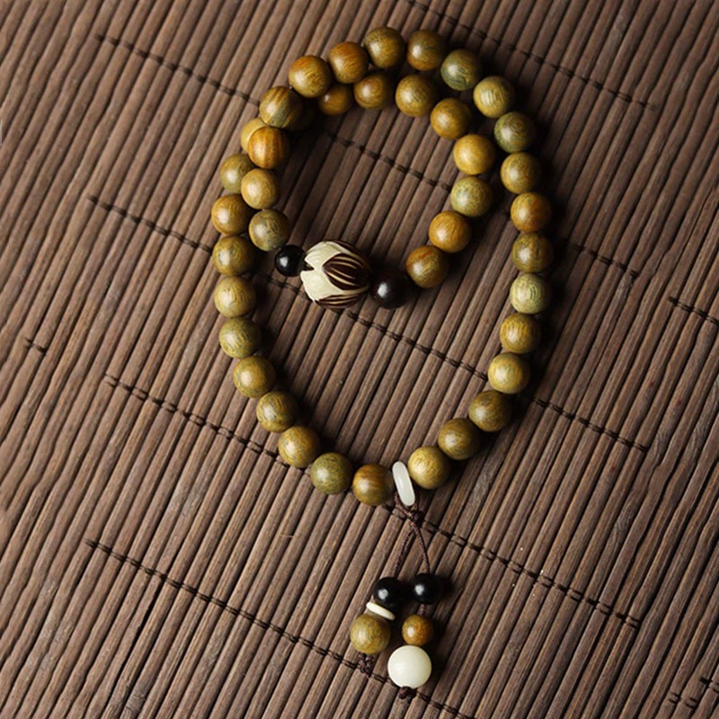 KarmaRipple's Green Sandalwood Bodhi Seed Lotus Soothing Double Wrap Bracelet p10