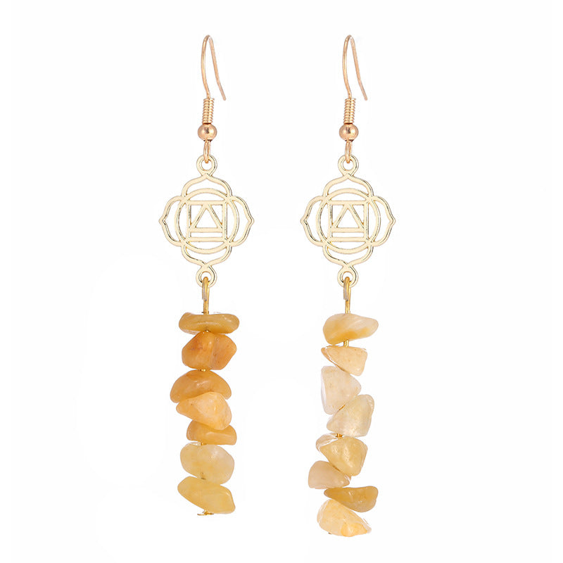 KarmaRipple's Balancing Crystals Zen Cairn Confidence Earrings ( p38