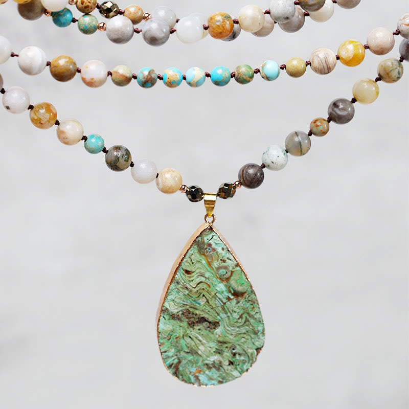KarmaRipple's Authentic Ocean Picasso Jasper Beaded Balancing Neckace p2