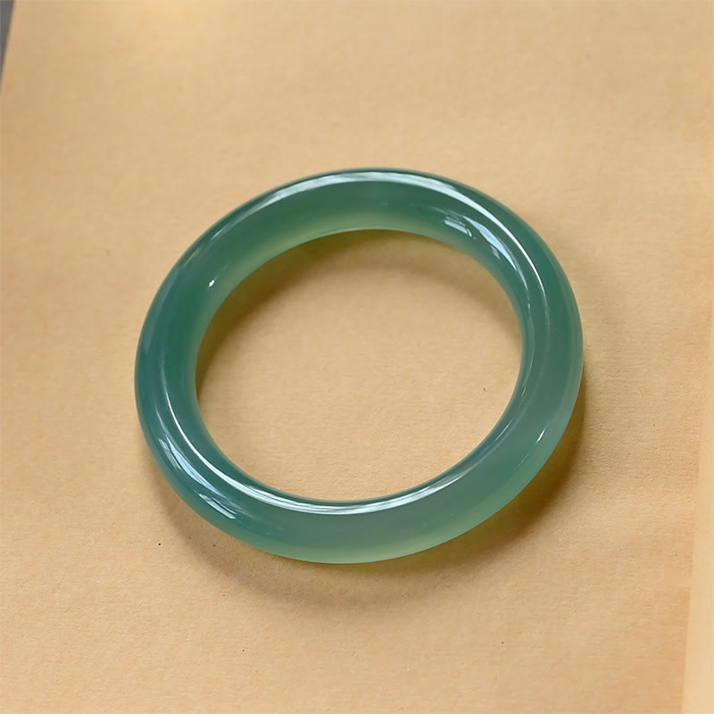 KarmaRipple's Authentic Green Chalcedony Strength Bangle Bracelet p7