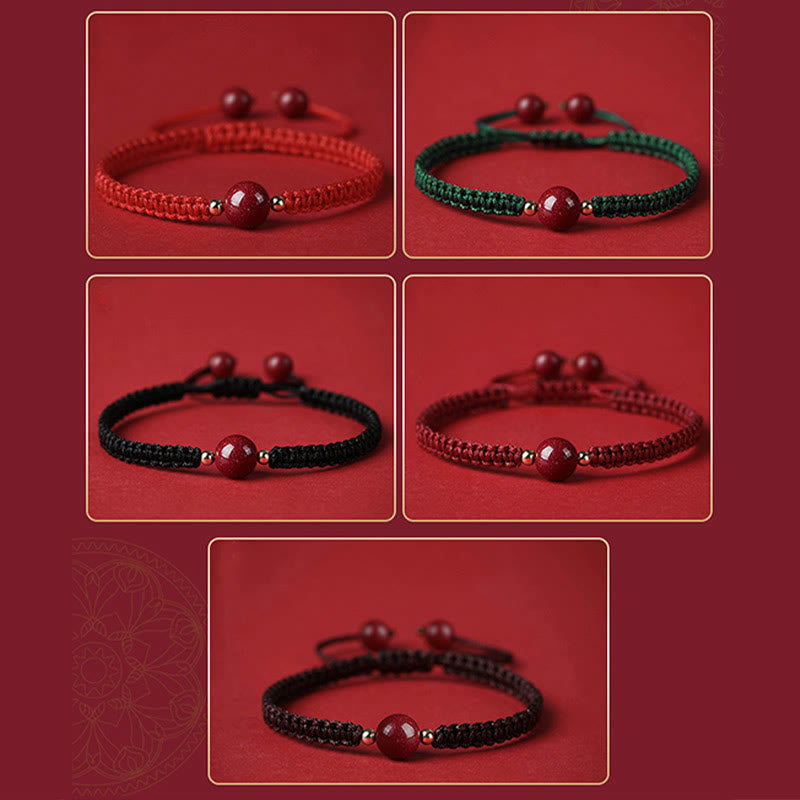 KarmaRipple's Fortunate Cinnabar Bead Blessing Red String Bracelet p7