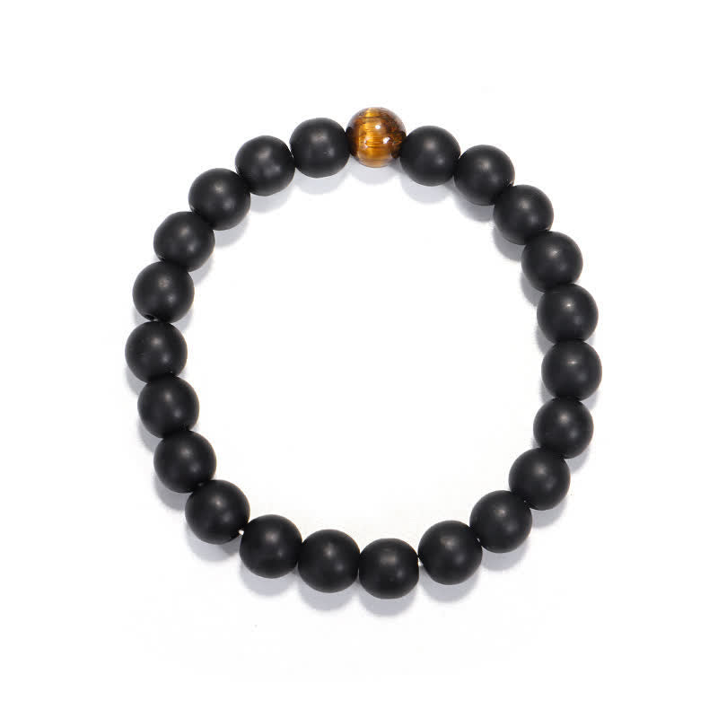 KarmaRipple's 108 Mala Beadwork Frosted Stone Tiger Eye Balance Bracelet Pendant Necklace p4