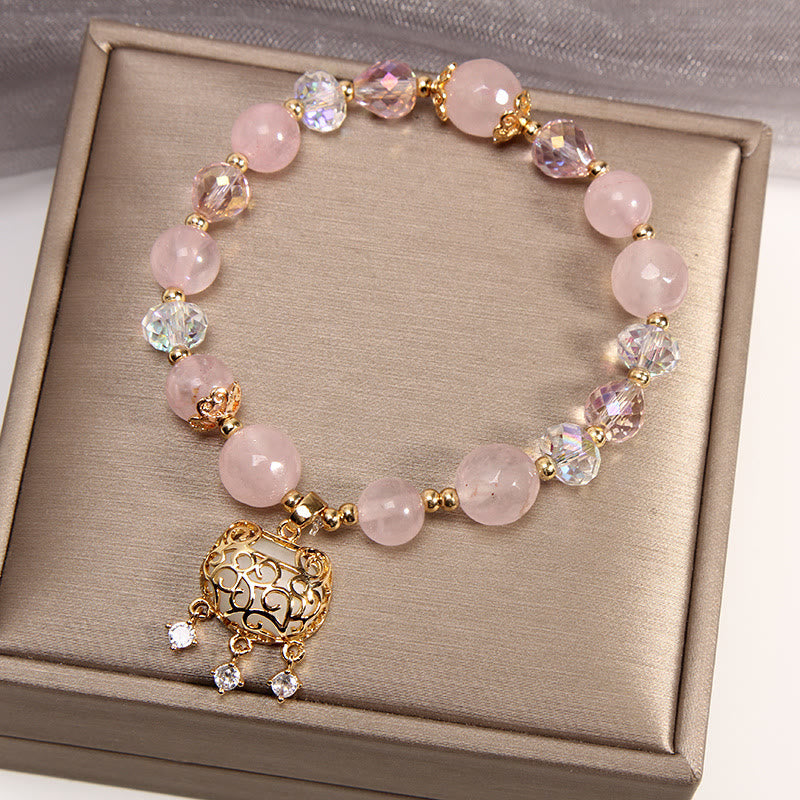 KarmaRipple's Authentic Pink Gemstone Soothing Protection Bracelet p5