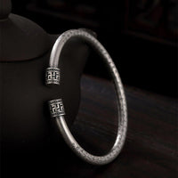 KarmaRipple's Tibetan Heart Sutra Ivory Bronze Fortune Bracelet