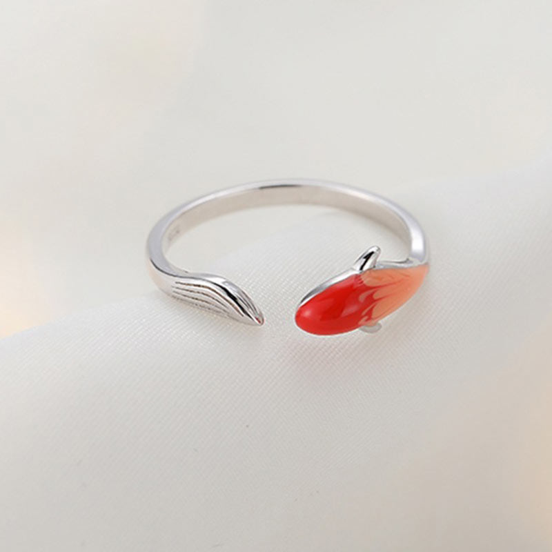 KarmaRipple's Koi Fish Bronze Balance Fortune Adjustable Ring p10
