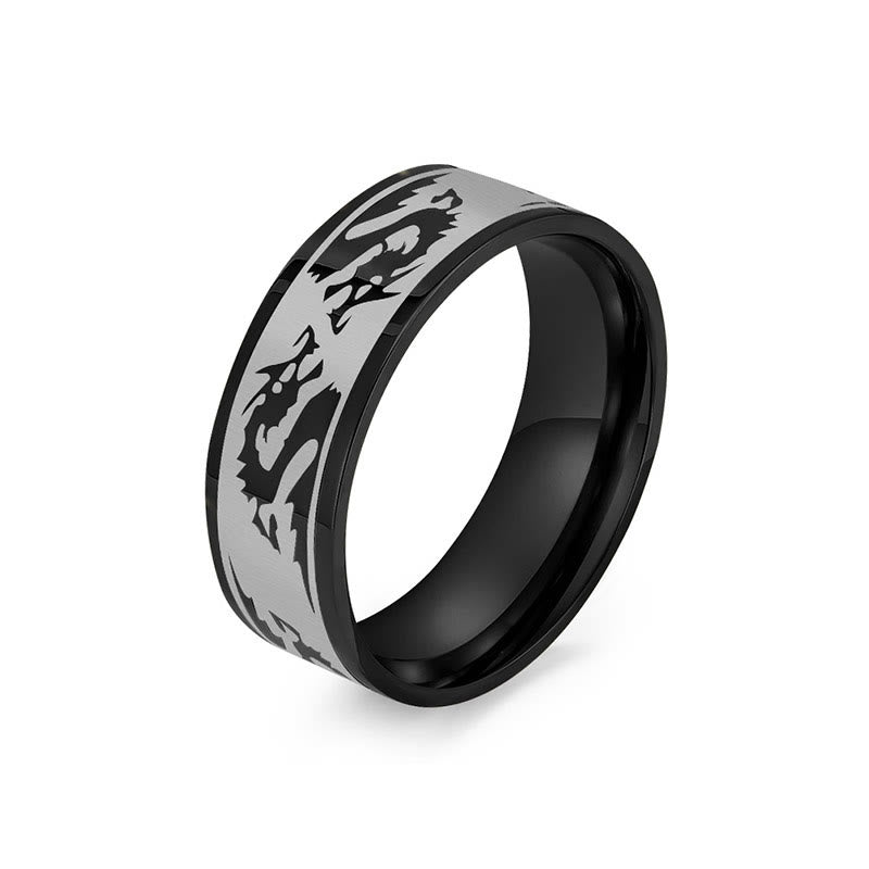 KarmaRipple's Dragon Carved Protection Strength Titanium Steel Ring p24