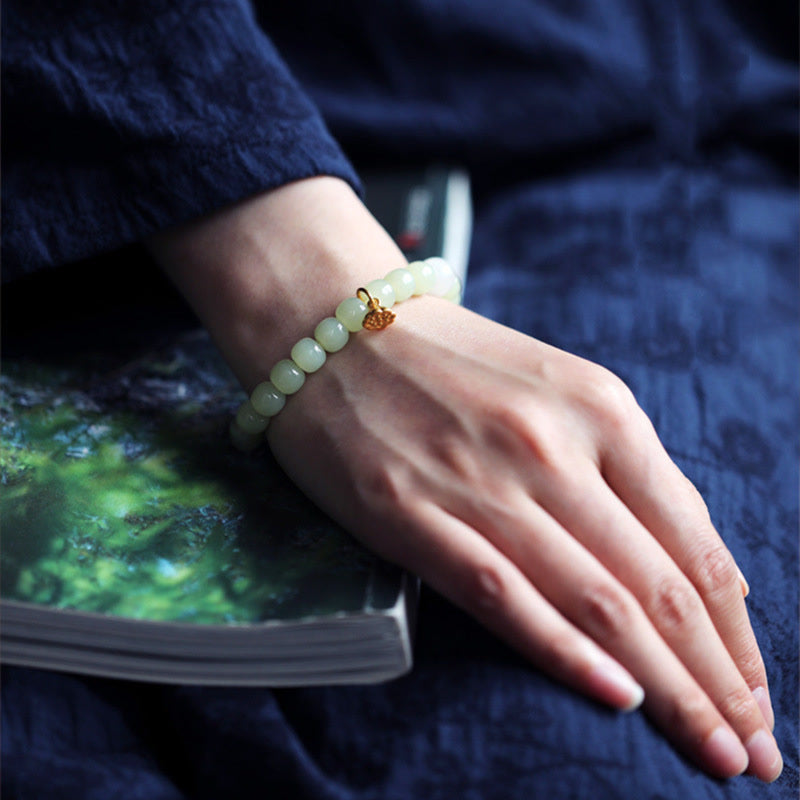 KarmaRipple's Jade Lotus Abundance Adjustable Bracelet p7