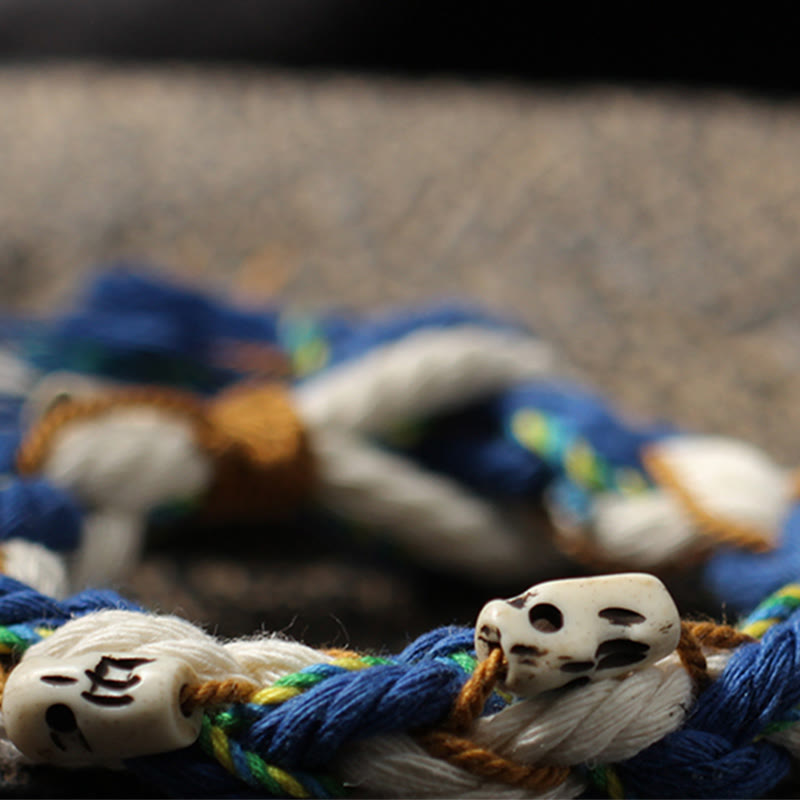 KarmaRipple's Tibetan Zakiram Goddess of Wealth Bead Engraved Handmade Fortune Bracelet p10