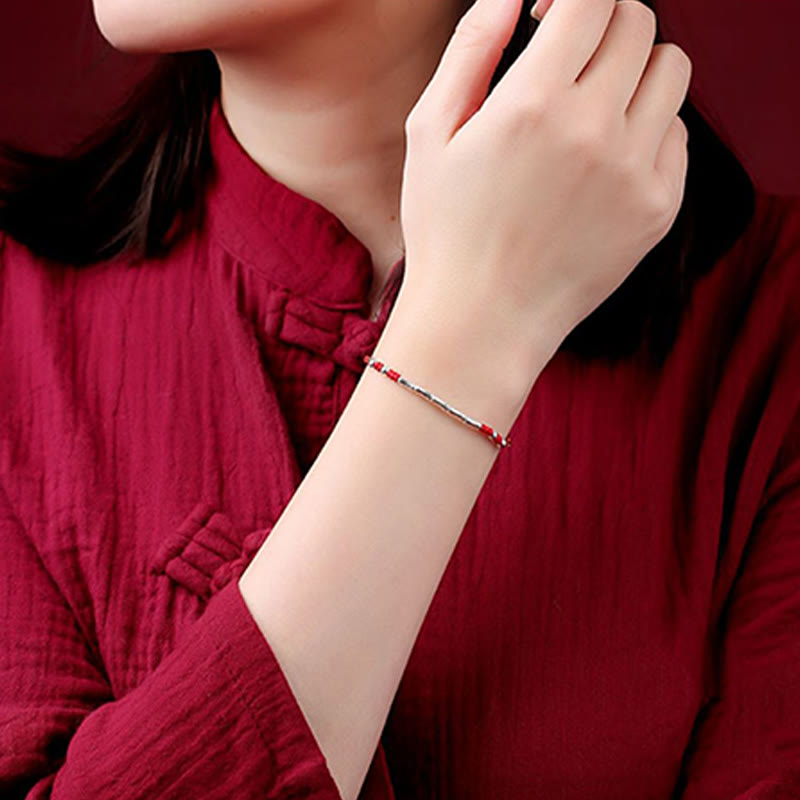 KarmaRipple's Tibet Handmade Multicolored Bamboo Protection Woven String Bracelet p13