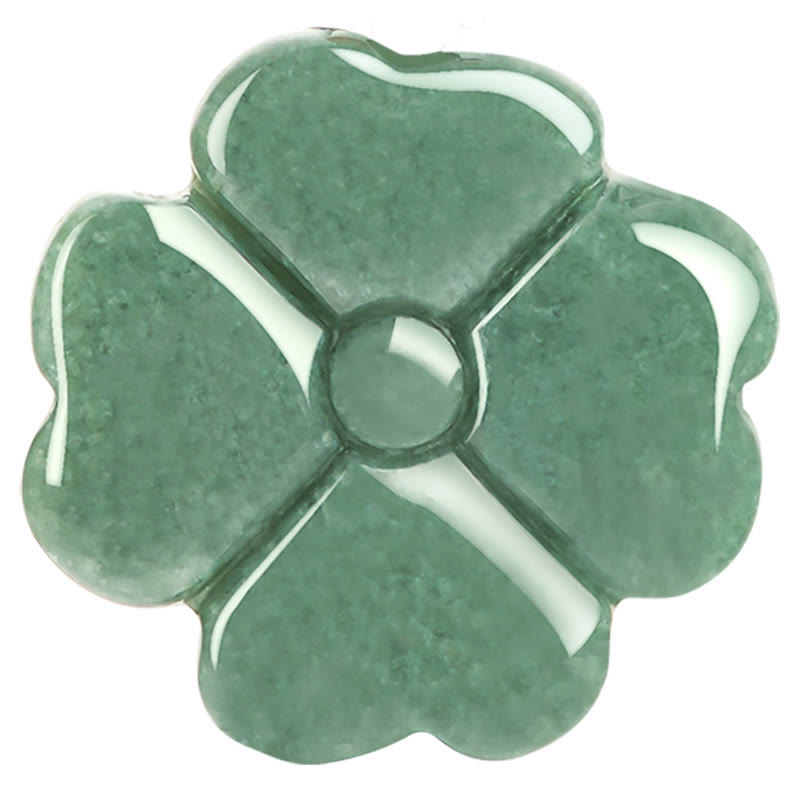 KarmaRipple's Authentic Fortunate Four Leaf Clover Jade Prosperity Pendant Necklace p12