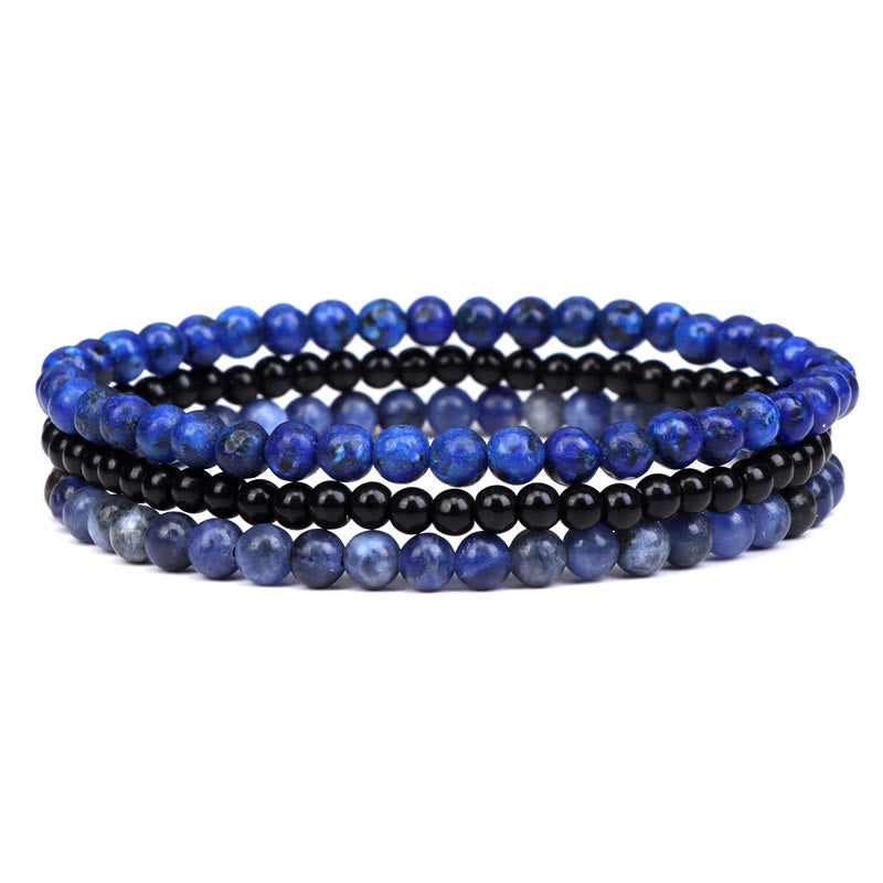 KarmaRipple's 3Pcs Authentic Gemstone Stone Inner Peace Spiritual Bracelet p32