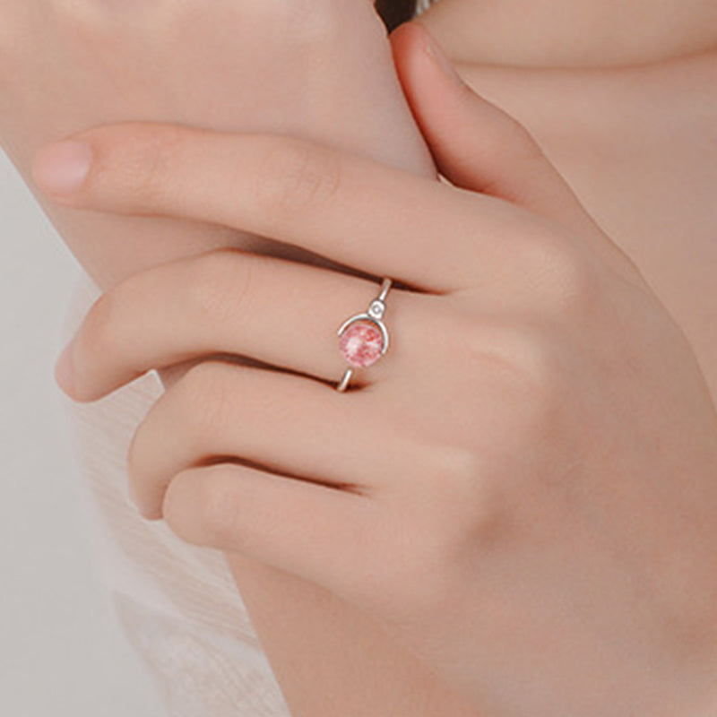KarmaRipple's Pink Gemstone Soothing Rotation Ring p6