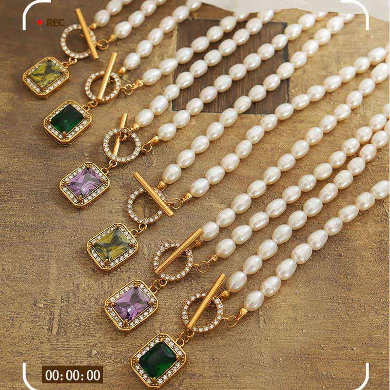 KarmaRipple's Pearl Zircon Wealth Talisman Pendant Necklace p12