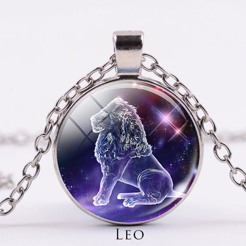 KarmaRipple's 12 Constellations of the Zodiac Moon Starry Sky Protection Blessing Pendant Necklace p16