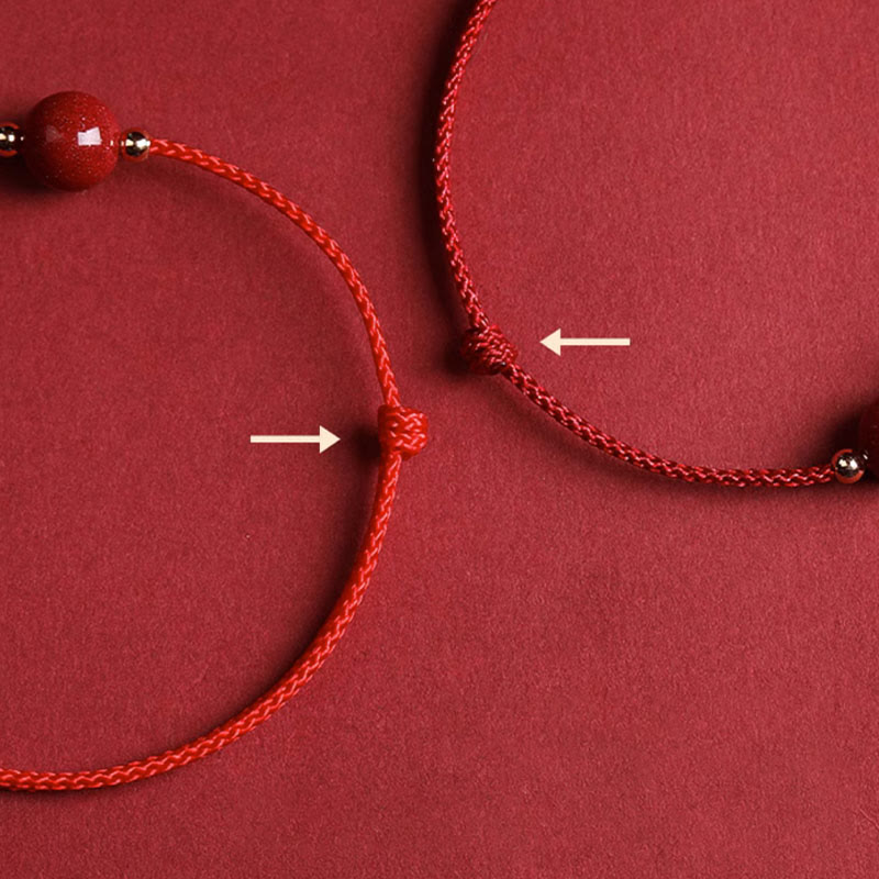 KarmaRipple's Authentic Fortunate Cinnabar Bead Blessing String Bracelet Anklet p23