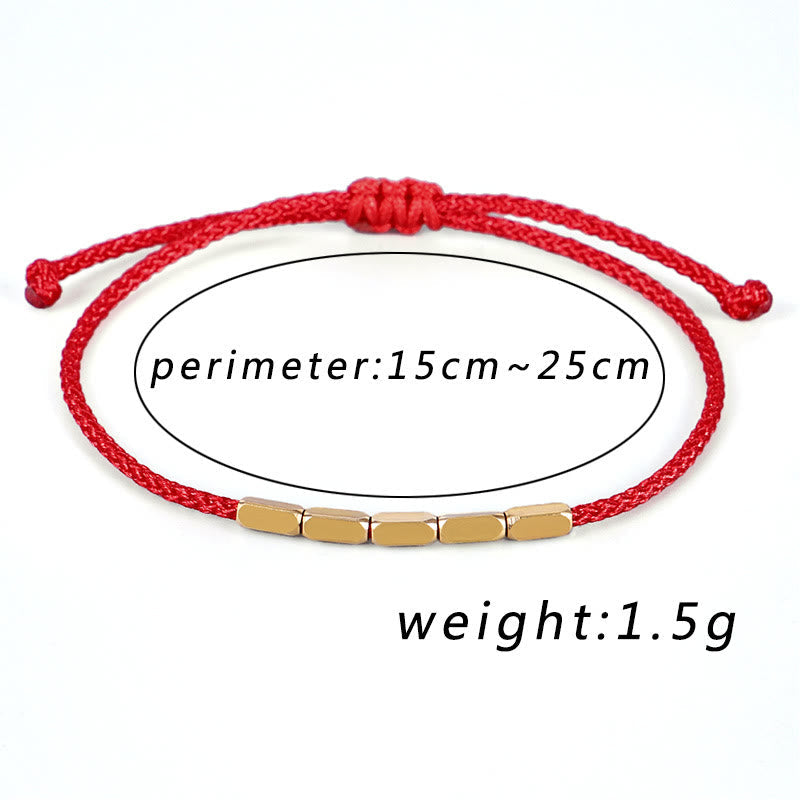 KarmaRipple's Handcrafted Bronze Bead Protection Woven String Bracelet p6