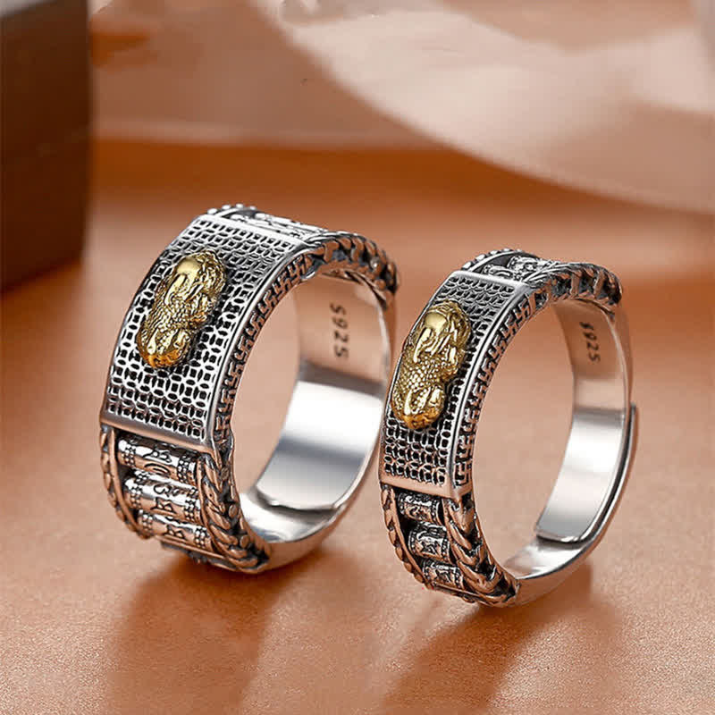 KarmaRipple's Fortunate FengShui PiXiu Wealth Prayer Wheels Pair Ring p9