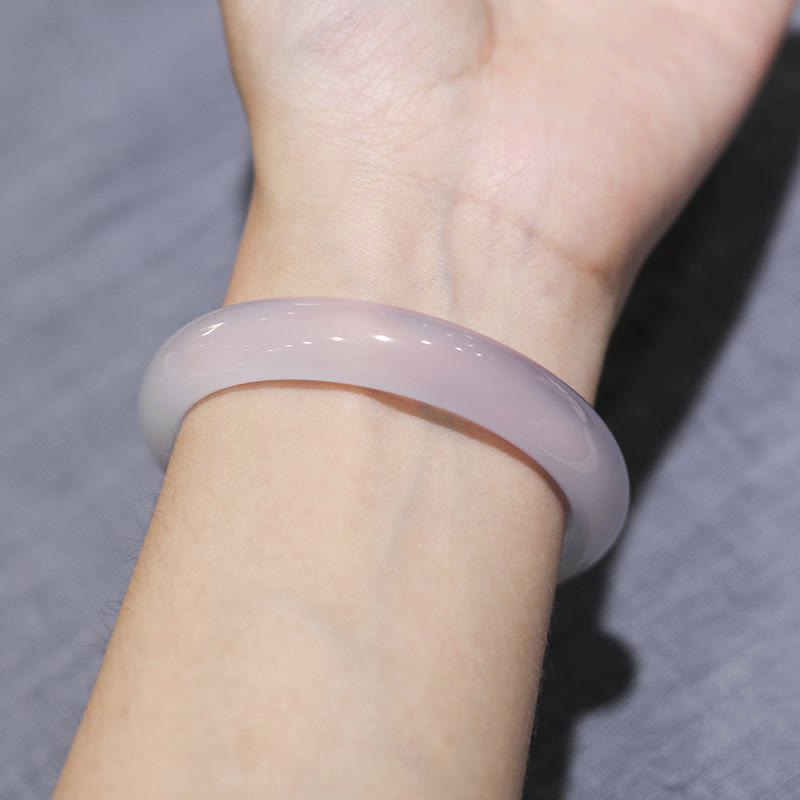 KarmaRipple's Authentic Purple Jade Soothing Protection Bracelet Bangle p5