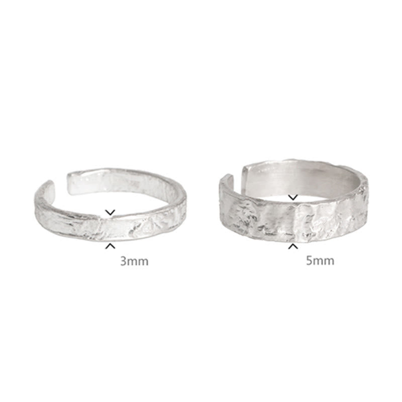 KarmaRipple's 925 Sterling Silver Simple Design Blessing Pair Ring p14