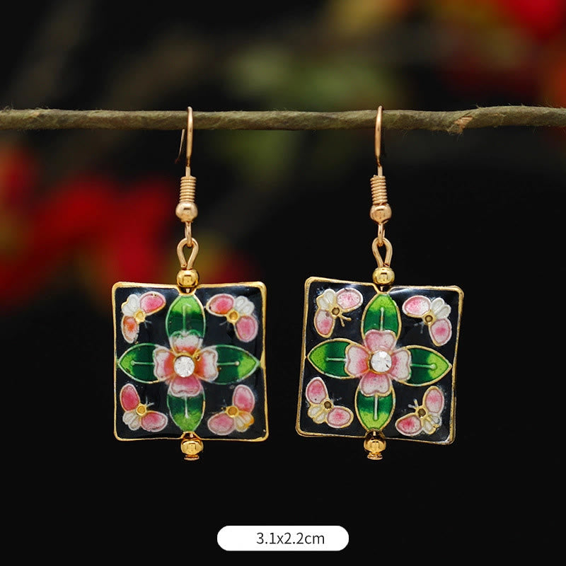 KarmaRipple's Lotus Butterfly Flower Alloy Bronze Enlightenment Drop Earrings p21
