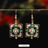 Square Green Flower 3.1*2.2cm