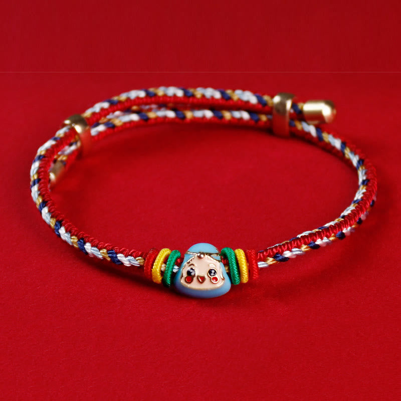 KarmaRipple's Colorful Rope Zongzi Pattern Fu Character Fortune Handmade Bracelet p25