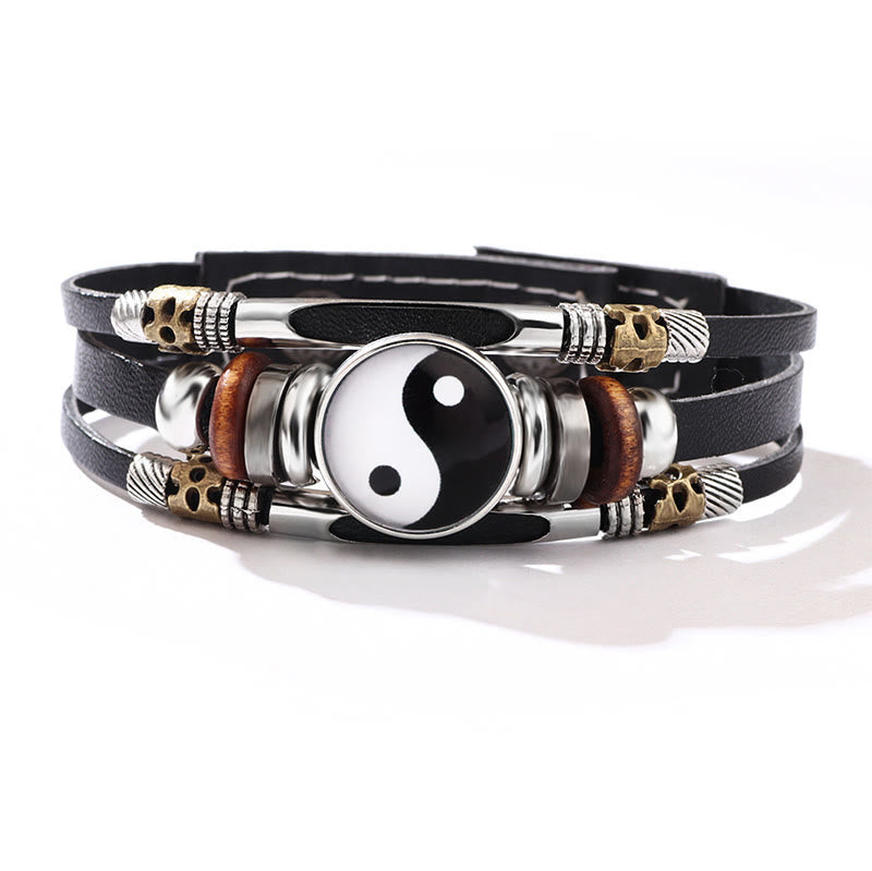 KarmaRipple's Yin Yang Leather Balance Bracelet p16