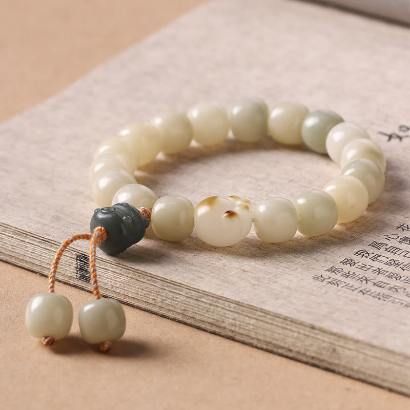 KarmaRipple's Fortunate Cat Bodhi Seed Cat Paw Peace Bracelet p3