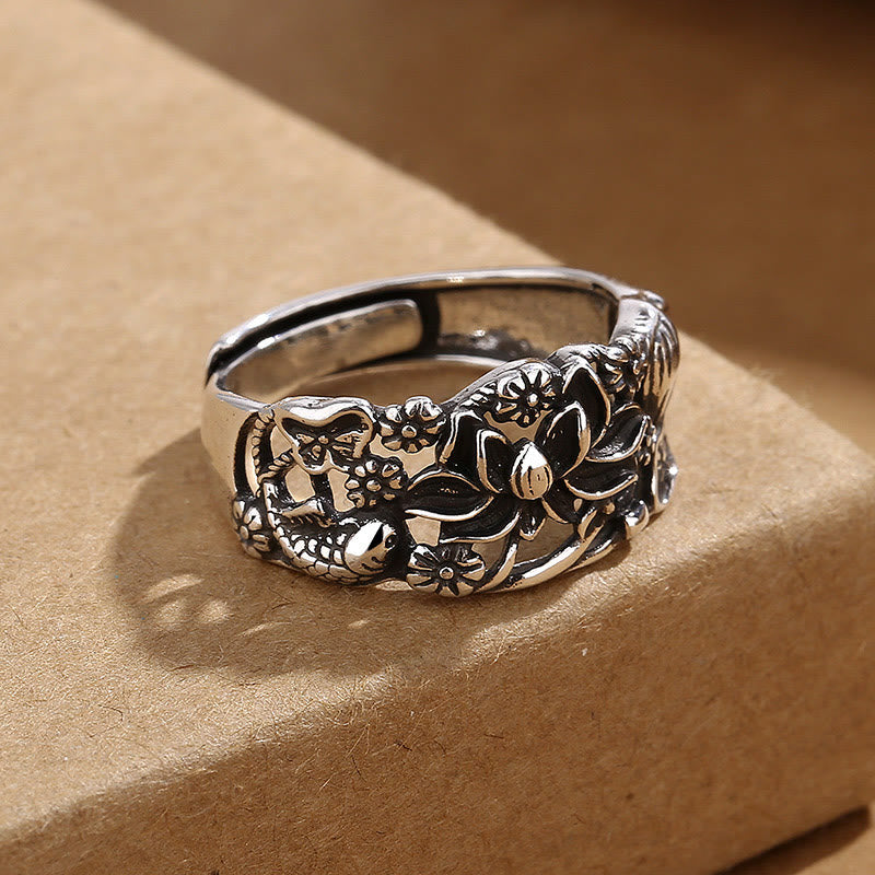 KarmaRipple's Lotus Symbol Koi Fish Enlightenment Ring p2
