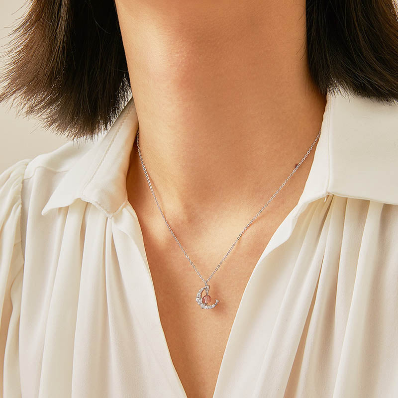 KarmaRipple's Strawberry Quartz Blue Gemstone Love Balancing Pendant p7