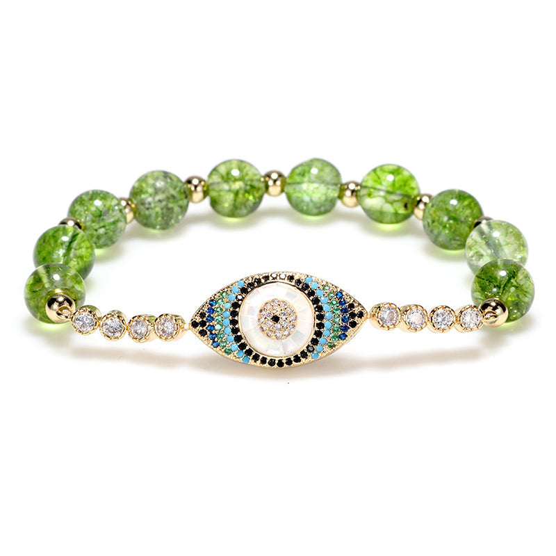 KarmaRipple's Authentic Peridot Evil Eye Abundance Bracelet p1