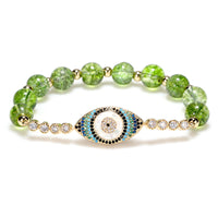 KarmaRipple's Authentic Peridot Evil Eye Abundance Bracelet