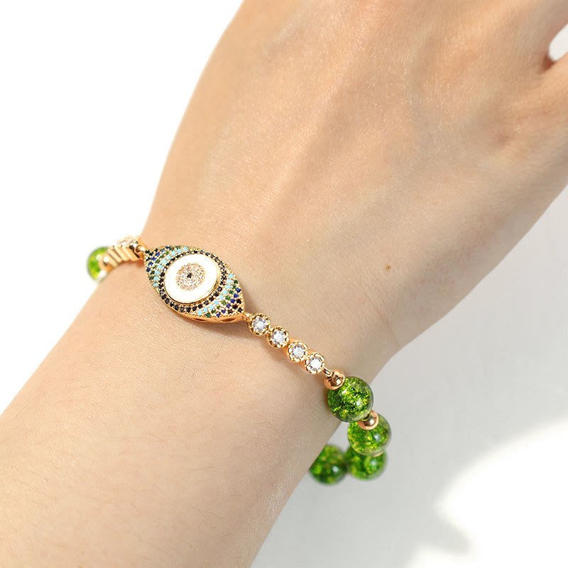 KarmaRipple's Authentic Peridot Evil Eye Abundance Bracelet p4