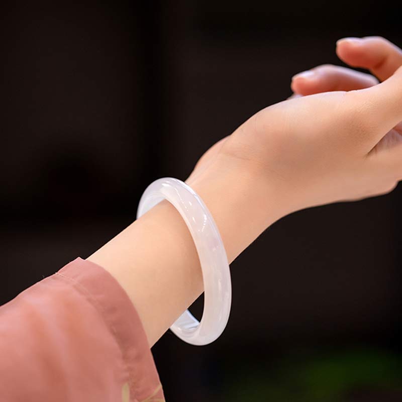 KarmaRipple's Authentic Chalcedony Balance Positive Bracelet Bangle p5