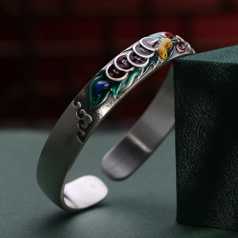 KarmaRipple's Feng Shui Five Emperor Coins Peanut Wealth Bracelet Bangle p3