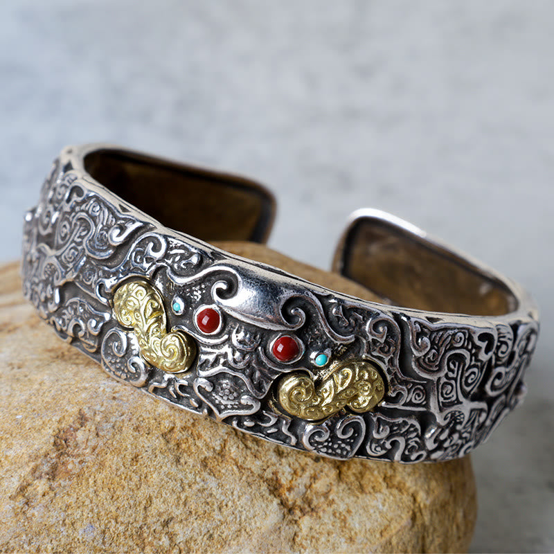 KarmaRipple's FengShui Engraving PiXiu Blessing Bracelet Bangle p2