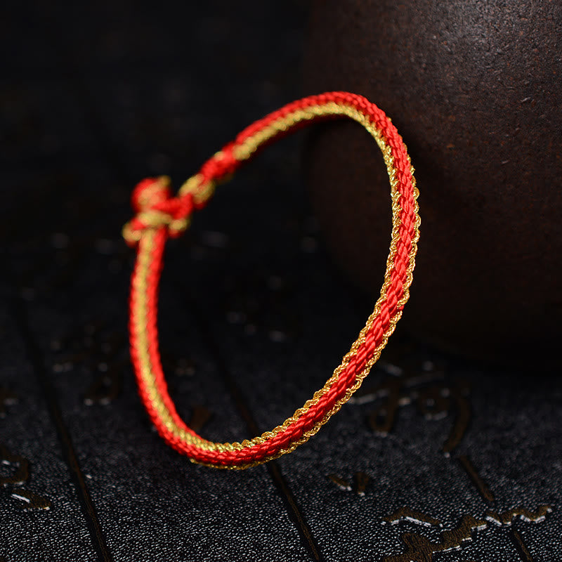 KarmaRipple's Two-Color Rope Handcrafted Eight Thread Peace Weave Bracelet p9
