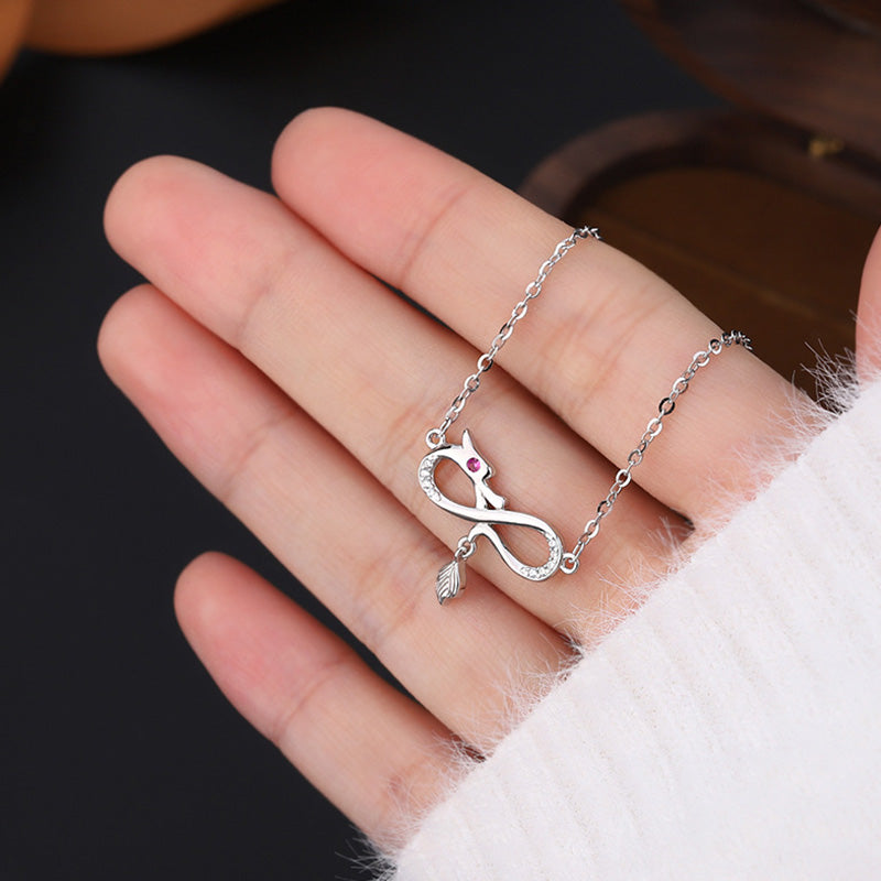 KarmaRipple's 999 Sterling Silver Year Of The Dragon Endless Weave Tail Talisman Protection Pendant Necklace p6