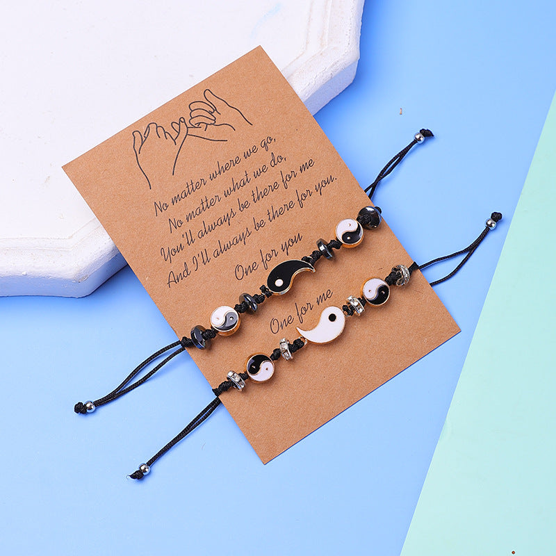 KarmaRipple's 2pcs Yin Yang Hematite Pair Bracelet p35