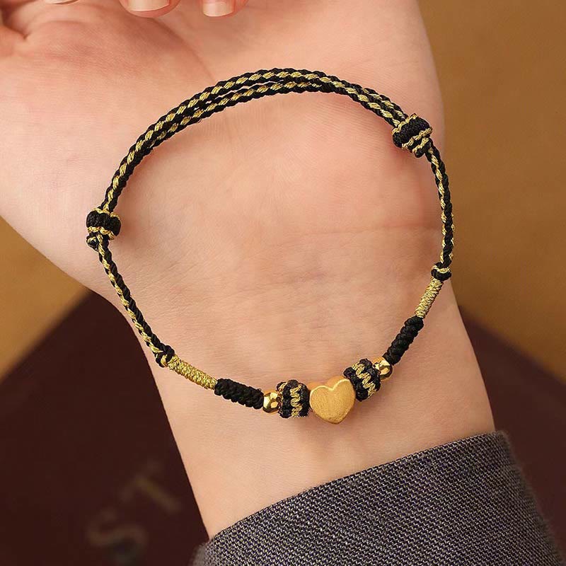 KarmaRipple's Tibet Handmade Love Heart King Kong Weave Fortune Woven Bracelet p5