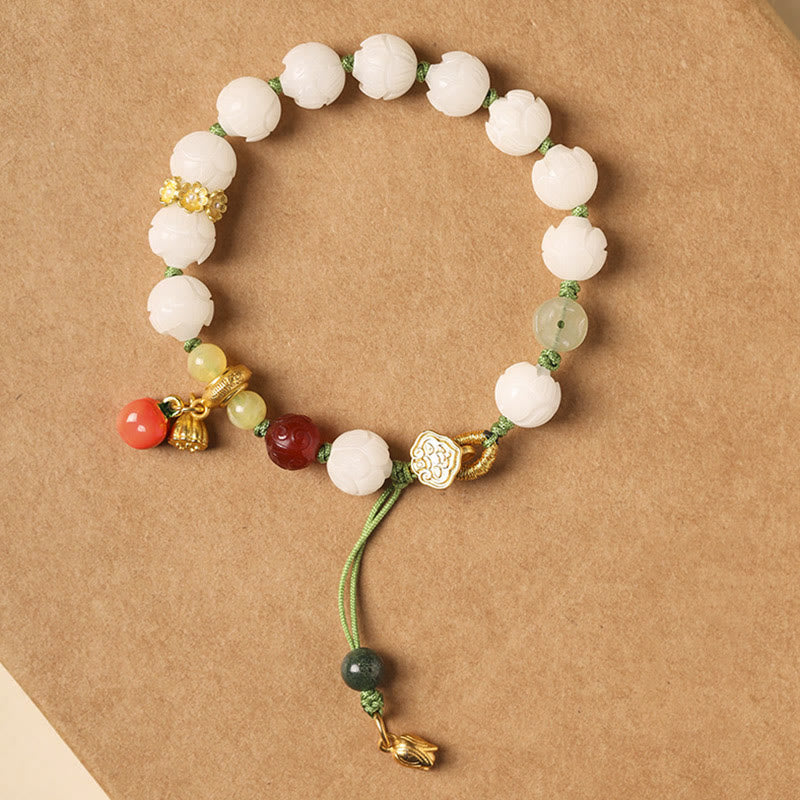 KarmaRipple's Authentic Bodhi Seed Lotus Pumpkin Bead Peace Balance Bracelet p17