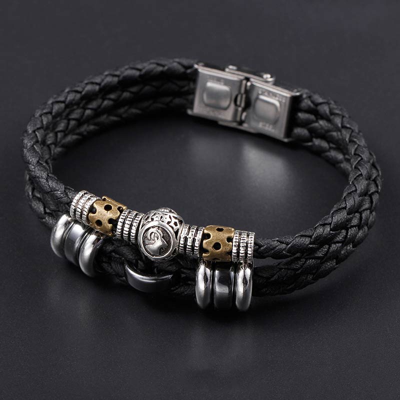 KarmaRipple's 12 Constellations of the Zodiac Hematite Protection Bracelet p27