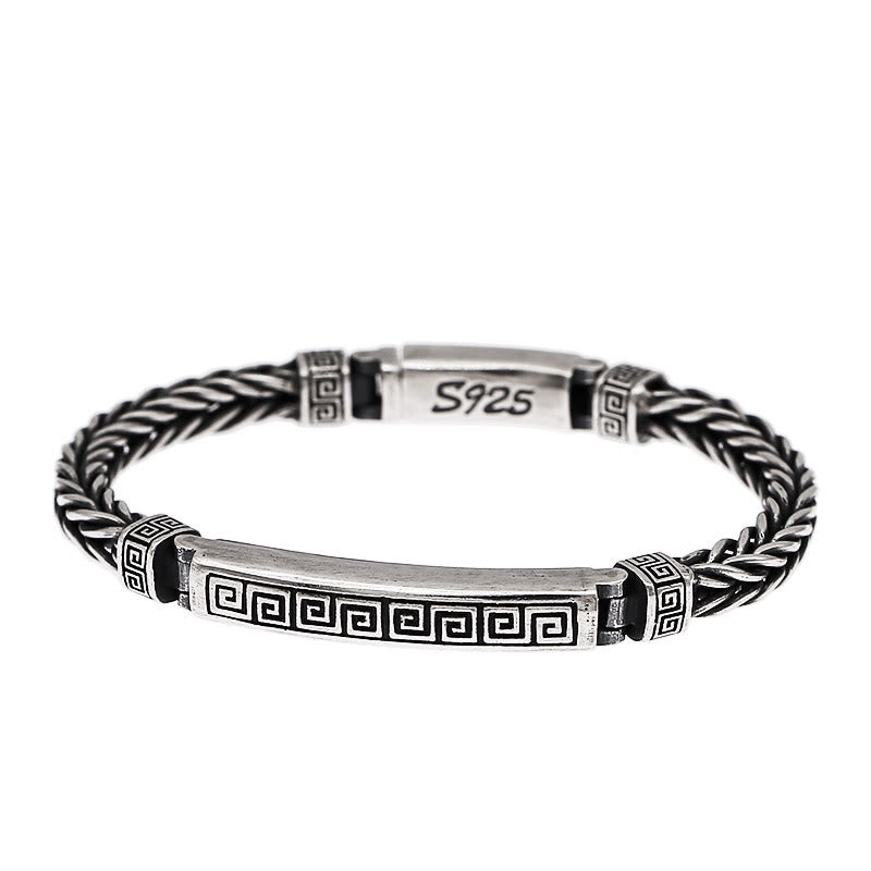 KarmaRipple's Swastika Pattern Engraved Fortune Bracelet p2