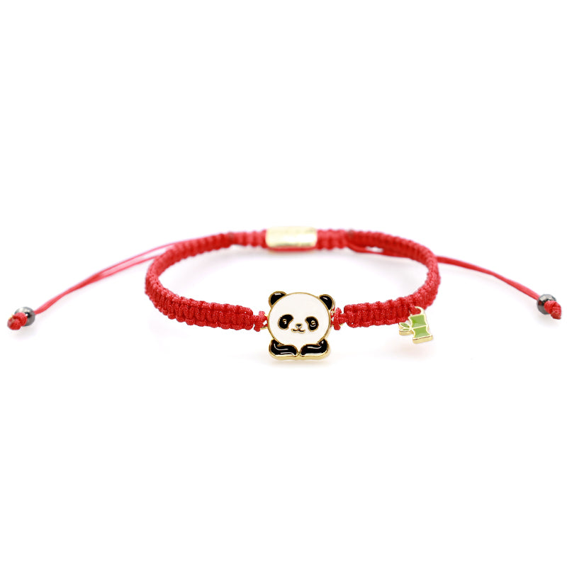 KarmaRipple's Tibetan Handmade Panda Bamboo Fortunate Red String Bracelet p6