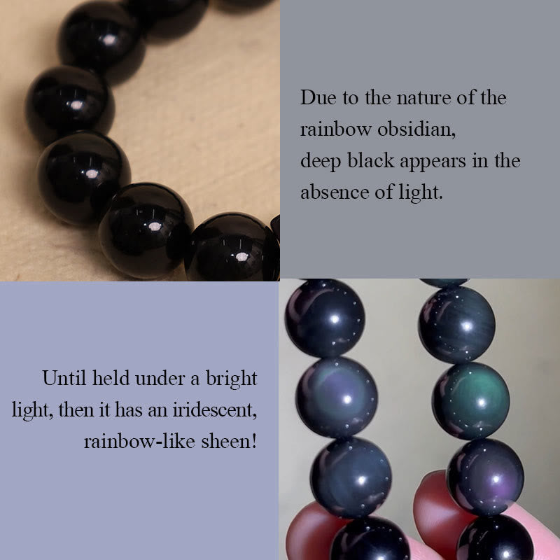 KarmaRipple's Authentic Rainbow Obsidian Positive Transformation Bracelet p4