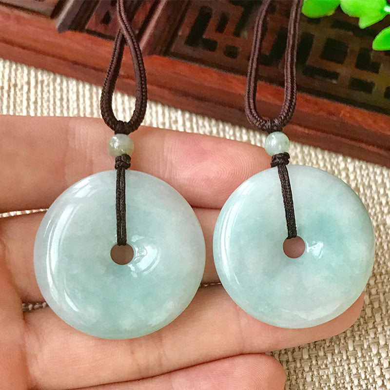 KarmaRipple's Round Jade String Fortune Pendant Necklace p6