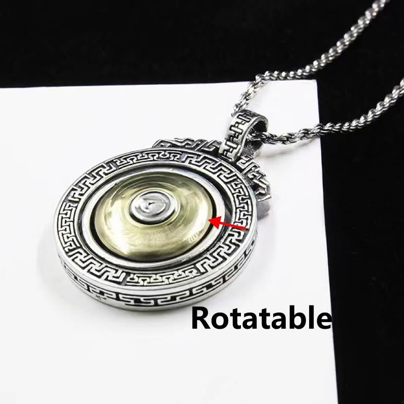 KarmaRipple's Tibetan Om Mani Padme Hum Double Dorje Vajra Rotatable Purity Peace Pendant Necklace p5