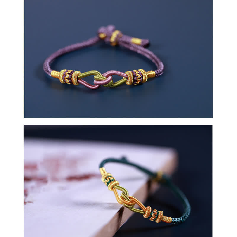 KarmaRipple's Handmade Knotting Faith Strength Braid String Bracelet p10